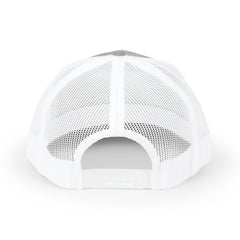 Level Up Living Snapback Trucker Cap — Distressed Logo Mesh Baseball Hat