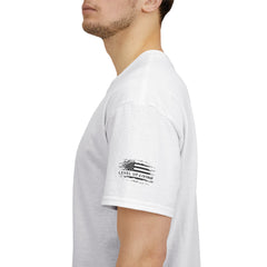 T-Shirt — Distressed American Flag 'Work Hard Live Free' Patriotic Tee