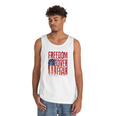 Freedom Over Fear American Flag Tank Top
