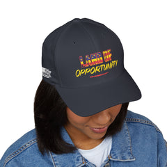 Land of Opportunity Embroidered Cap — Motivational Baseball Hat