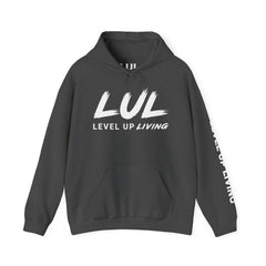 Level Up Living Hoodie — "Wake Up. Lock In. Level Up." Athletic Motivational Sweatshirt