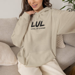 Level Up Living Hoodie – “Income Reflects Your Discipline” Motivational Pullover
