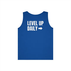 Level Up Living Tank Top — Motivational "Level Up Daily" Fitness Tank