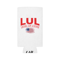 Can Cooler — LUL "Level Up Living" American Flag Drink Koozie