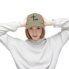 Distressed Cross Cap — "LUL" Script Christian Baseball Hat