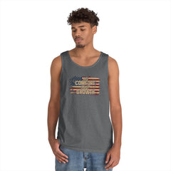 Tank Top — Distressed American Flag "Freedom Forever" Patriotic Tank