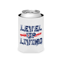 Patriotic Living Legend Can Cooler – Distressed Red, White & Blue Drink Koozie