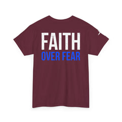 Faith Over Fear T-Shirt — LUL Cross Motivational Christian Tee