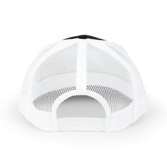 Level Up Living Snapback Trucker Cap — Distressed Logo Mesh Baseball Hat