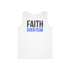 Faith Over Fear Tank Top — Christian Cross Graphic Spiritual Shirt