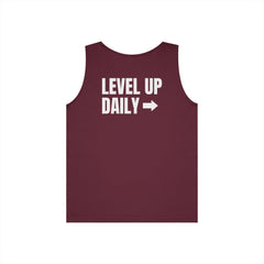 Level Up Living Tank Top — Motivational "Level Up Daily" Fitness Tank