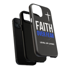 Faith Over Fear Phone Case — Tough Magnetic Protective Case with Cross Design