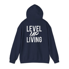 Level Up Living Hoodie — Motivational Graphic Pullover