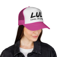 Trucker Hat – "LUL Level Up Living" Mesh Cap | Motivational Casual Streetwear