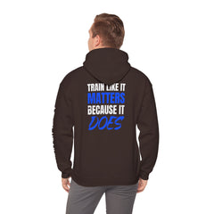 Hoodie — 'Level Up Living' Motivational Pullover (Train Like It Matters Because It Does)