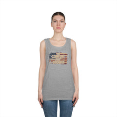 Tank Top — Distressed American Flag "Freedom Forever" Patriotic Tank