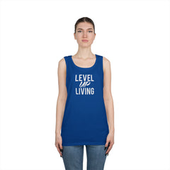 Level Up Living Tank Top — “Your Income Reflects Your Discipline” Motivational Fitness Tank