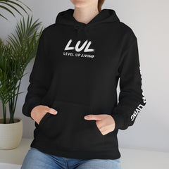 Level Up Hoodie — "Level Up or Stay Stuck" Motivational Pullover
