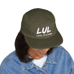LUL "Level Up Living" Embroidered 5-Panel Cap — Casual Streetwear Dad Hat