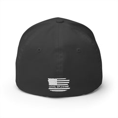 Level Up Living Embroidered Cap — Patriotic American Flag Dad Hat