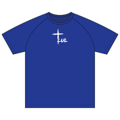 Christian Raglan T-Shirt — "It's Never Luck, It's Always God" Cross Tee