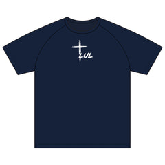 Christian Raglan T-Shirt — "It's Never Luck, It's Always God" Cross Tee
