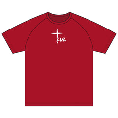 Christian Raglan T-Shirt — "It's Never Luck, It's Always God" Cross Tee