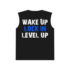 Level Up Performance Sleeveless Tee — "Wake Up Lock In Level Up" Workout Tank