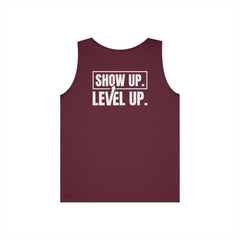 Level Up "Show Up. Level Up." Motivational Tank