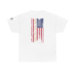 T-Shirt — Distressed American Flag 'Work Hard Live Free' Patriotic Tee