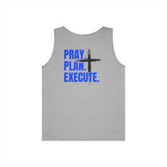 Pray. Plan. Execute. Tank Top — Faith-Inspired Motivational Workout Tank