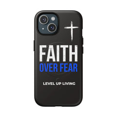 Faith Over Fear Phone Case — Tough Magnetic Protective Case with Cross Design