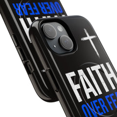 Faith Over Fear Phone Case — Tough Magnetic Protective Case with Cross Design