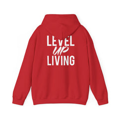 Level Up Living Hoodie — Motivational Graphic Pullover