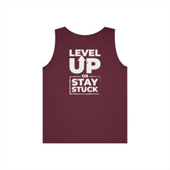 Level Up Tank Top — “Level Up or Stay Stuck” Motivational Fitness Tank