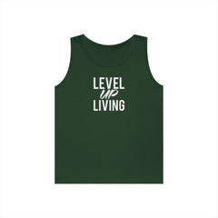 Level Up Living Tank Top — Motivational "Level Up Daily" Fitness Tank