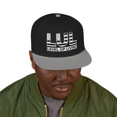 'Live Free' Distressed Flag Design - Embroidered Snapback Hat