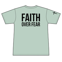 Faith Over Fear T-Shirt — Men's Christian Cross Short Sleeve