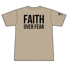 Faith Over Fear T-Shirt — Men's Christian Cross Short Sleeve