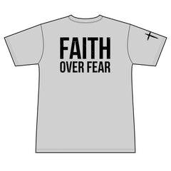 Faith Over Fear T-Shirt — Men's Christian Cross Short Sleeve
