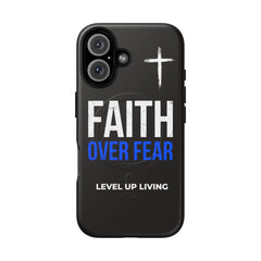 Faith Over Fear Phone Case — Tough Magnetic Protective Case with Cross Design