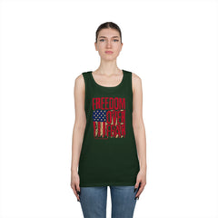 Freedom Over Fear American Flag Tank Top