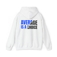 Level Up Living Hoodie — 'LUL' Motivational Pullover (Front Logo, Back ‘Average Is A Choice’)