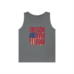 Freedom Over Fear American Flag Tank Top