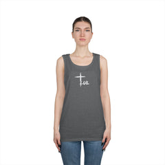 Faith Over Fear Tank Top — Christian Cross Graphic Spiritual Shirt