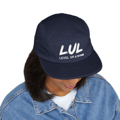 LUL "Level Up Living" Embroidered 5-Panel Cap — Casual Streetwear Dad Hat