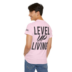 Level Up Living T-Shirt — Motivational Graphic Tee