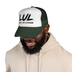 Trucker Hat – "LUL Level Up Living" Mesh Cap | Motivational Casual Streetwear
