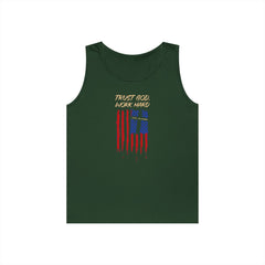 Patriotic 'Trust God, Work Hard' Tank Top