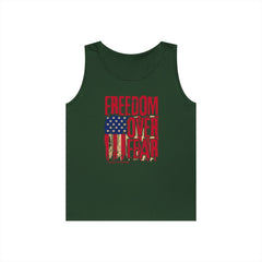Freedom Over Fear American Flag Tank Top